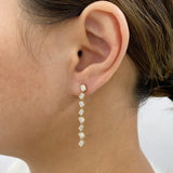 Diamond Drop Earrings 2.7 ct Yellow Gold