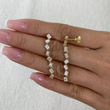 Diamond Drop Earrings 2.7 ct Yellow Gold