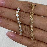 Diamond Drop Earrings 2.7 ct Yellow Gold