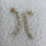Diamond Drop Earrings 2.7 ct Yellow Gold