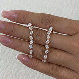 Diamond Drop Earrings 3.1 ct Rose Gold