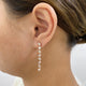 Diamond Drop Earrings 3.1 ct Rose Gold