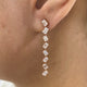 Diamond Drop Earrings 3.2 ct Rose Gold