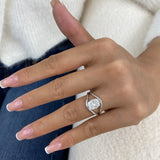 Aurevion Ring 2 ct TCW , Solid Gold 14k