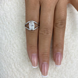 Aurevion Ring 2 ct TCW , Solid Gold 14k