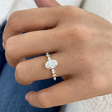 Astrix Ring 1.3 ct TCW , Solid Gold 14k