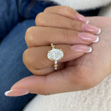 Aurelisse Ring 3.3 ct TCW , Solid Gold 14k