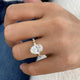 Aurelisse Ring 3.3 ct TCW , Solid Gold 14k
