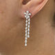 Diamond Drop Earrings 2.8 ct White Gold