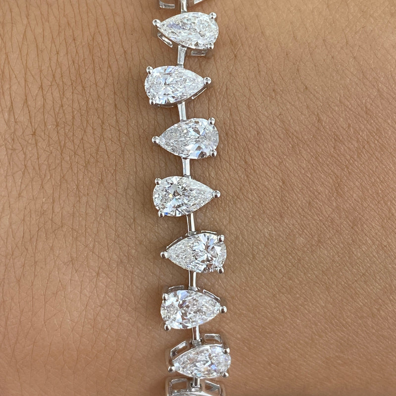 Diamond Tennis Bracelet 9.8 ct White Gold