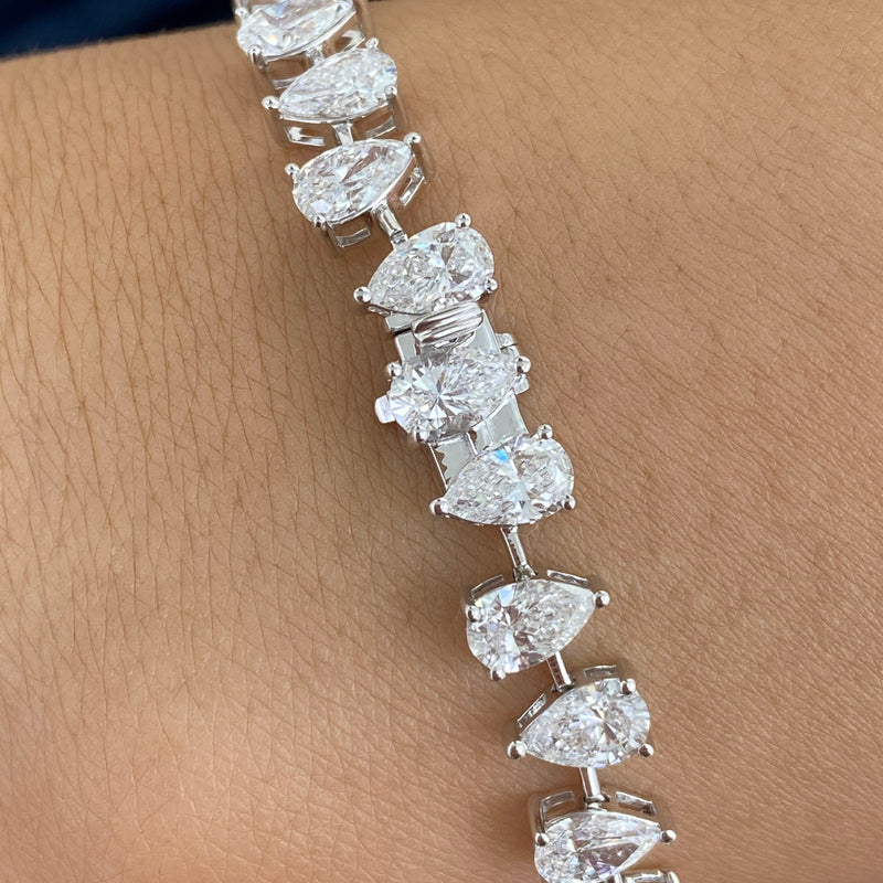 Diamond Tennis Bracelet 9.8 ct White Gold