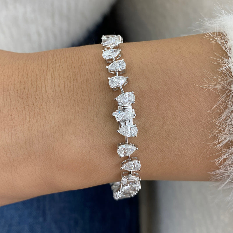 Diamond Tennis Bracelet 9.8 ct White Gold