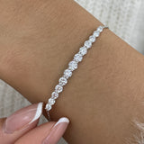 Diamond Charm Bracelet 6.6 ct White Gold