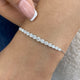 Diamond Charm Bracelet 6.6 ct White Gold