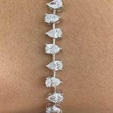 Diamond Tennis Bracelet 6.2 ct White Gold