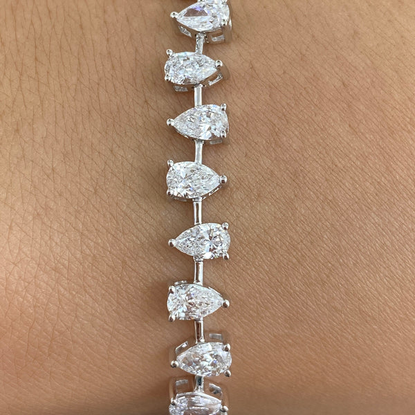 Diamond Tennis Bracelet 6.2 ct White Gold