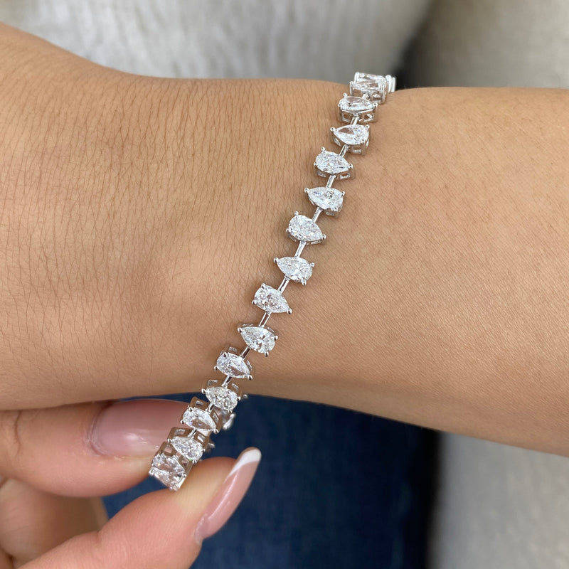 Diamond Tennis Bracelet 6.2 ct White Gold