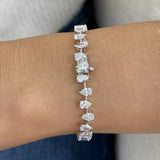 Diamond Tennis Bracelet 6.2 ct White Gold