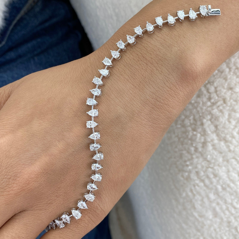 Diamond Tennis Bracelet 6.2 ct White Gold