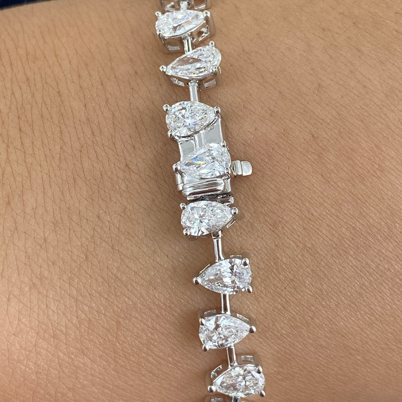 Diamond Tennis Bracelet 6.2 ct White Gold