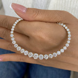 Diamond Tennis Necklace 14.8 ct Yellow Gold