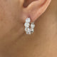 Diamond Hoop Earrings 6.6 ct White Gold