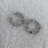 Diamond Hoop Earrings 6.6 ct White Gold