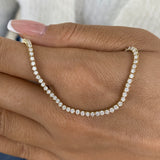 Diamond Tennis Necklace 2.7 ct Yellow Gold
