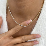 Diamond Tennis Necklace 2.7 ct Yellow Gold