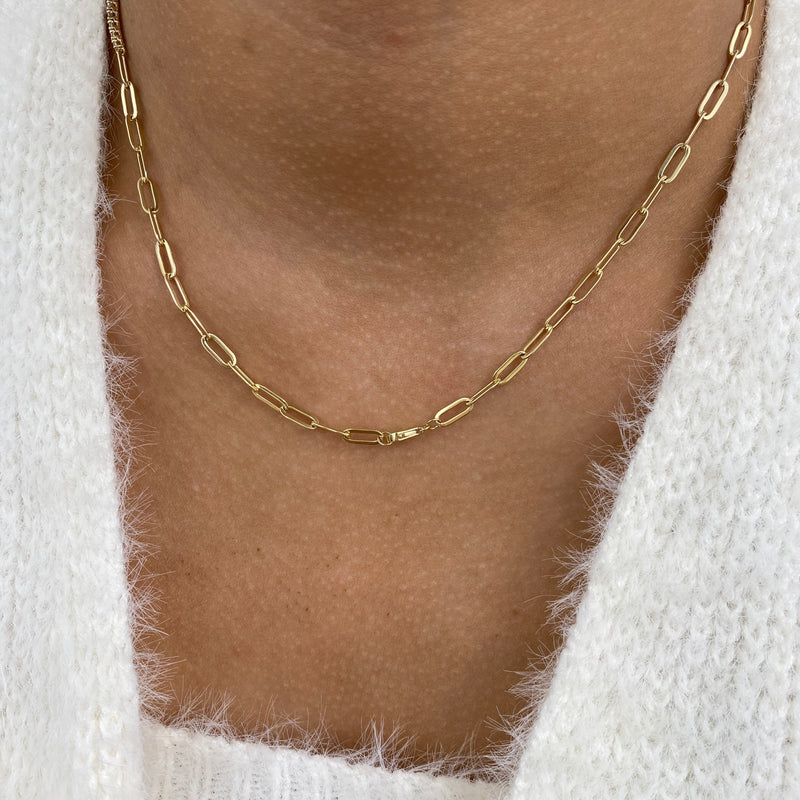 Diamond Tennis Necklace 2.7 ct Yellow Gold