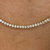 Diamond Tennis Necklace 2.7 ct Yellow Gold