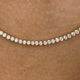 Diamond Tennis Necklace 2.7 ct Yellow Gold