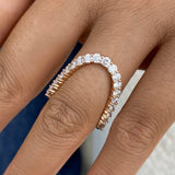 Diamond Band Ring 1.2 ct Rose Gold