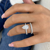 Elowyn Ring 3.8 ct TCW , Solid Gold 14k