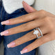 Elowyn Ring 3.8 ct TCW , Solid Gold 14k