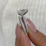 Elowyn Ring 3.8 ct TCW , Solid Gold 14k