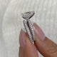 Elowyn Ring 3.8 ct TCW , Solid Gold 14k
