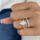 Rosavelle Ring 3.8 ct TCW , Solid Gold 14k