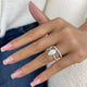 Rosavelle Ring 3.8 ct TCW , Solid Gold 14k
