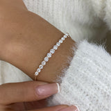 Diamond Bar Bracelet 6.7 ct Rose Gold