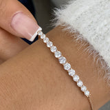 Diamond Bar Bracelet 6.7 ct Rose Gold