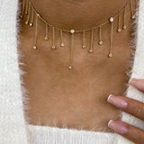 Diamond Charm Necklace 1.9 ct Yellow Gold