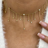 Diamond Charm Necklace 1.9 ct Yellow Gold