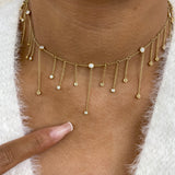 Diamond Charm Necklace 1.9 ct Yellow Gold