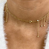 Diamond Charm Necklace 1.9 ct Yellow Gold