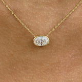 Diamond Pendant Necklace 5 ct Yellow Gold