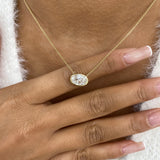 Diamond Pendant Necklace 5 ct Yellow Gold