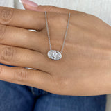 Diamond Pendant Necklace 5 ct White Gold