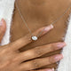 Diamond Pendant Necklace 5 ct White Gold