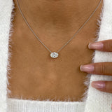 Diamond Pendant Necklace 5 ct White Gold